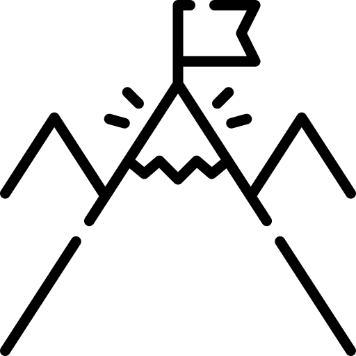 Achievement flag winner landscape icon