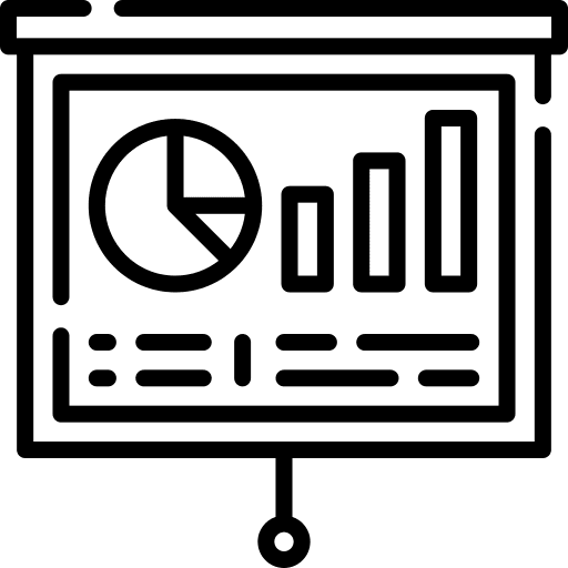 Presentation board presentation seo and web icon