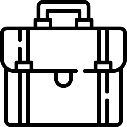 Briefcase business and finance bag business pack icon