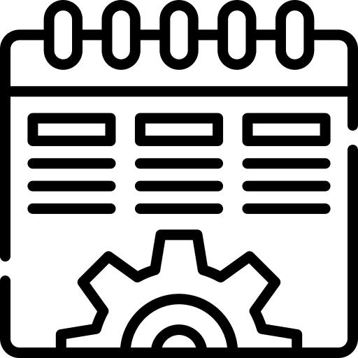 Schedule organization administration settings icon