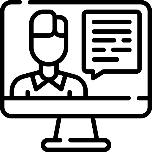 Video conference technology monitor electronics icon