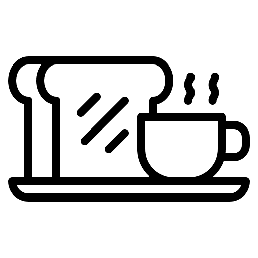 Breakfast restaurant serving dish food and restaurant icon