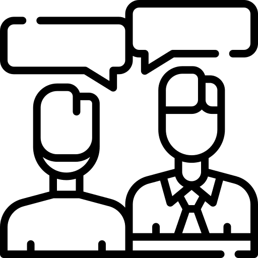 Business counselling business chat icon