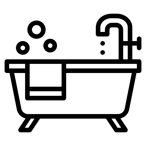 Bathtub shower personal care electronics icon