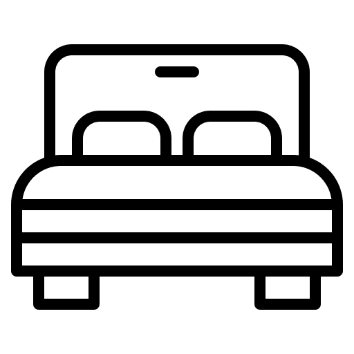 Bed beds travel furniture and household icon