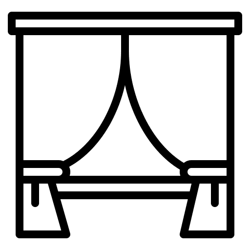Curtain furniture and household theater curtains icon