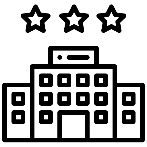 Hotel travel quality business and finance icon