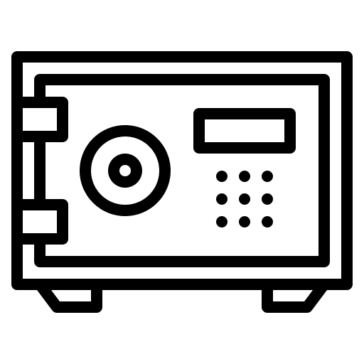 Safe box safe box security travel icon