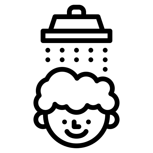 Shower medical healthcare and medical stick man icon