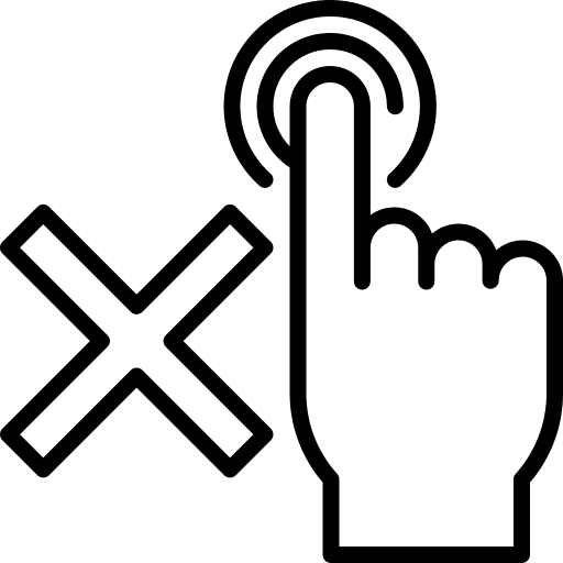 Do not touch restrict forbidden signaling icon