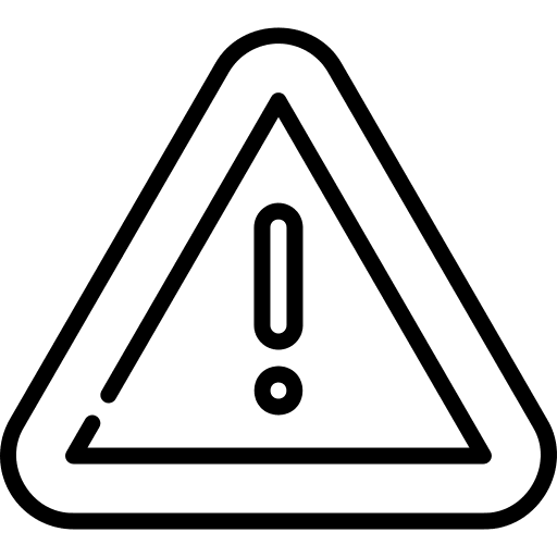 Warning alarm attention exclamation mark icon