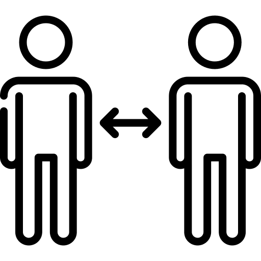 Distance social distancing healthcare and medical coronavirus icon