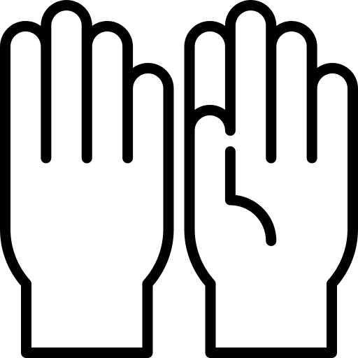 Medical glove coronavirus pharmacy icon