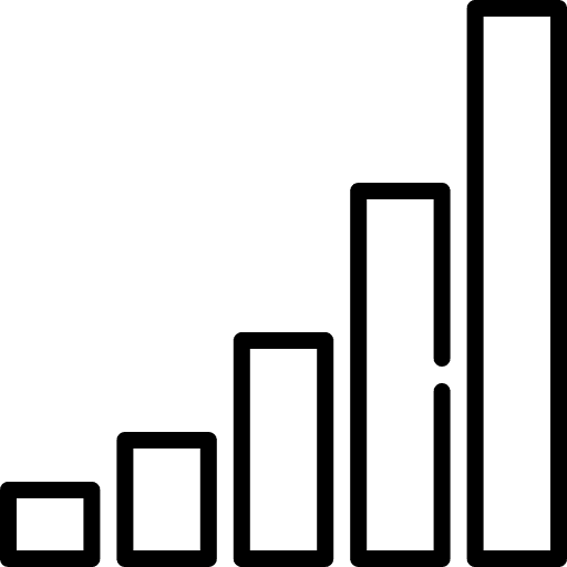 Bar stats bar graph bar icon