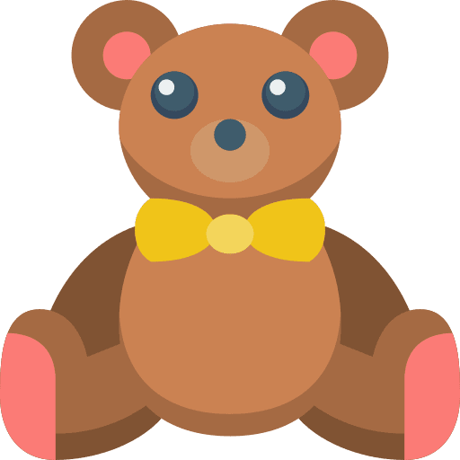 Bear teddy soft toy icon