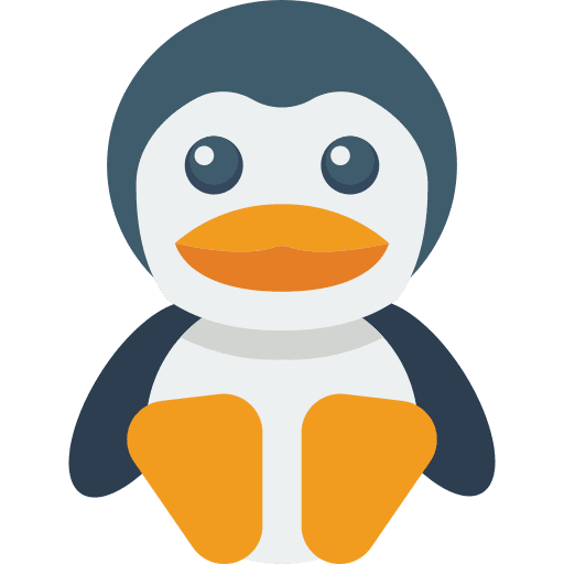 Penguin bird kid and baby toy icon