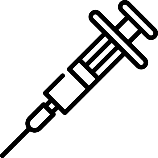 Vaccine insulin tools and utensils syringe icon