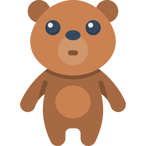 Bear kid and baby toy teddy icon