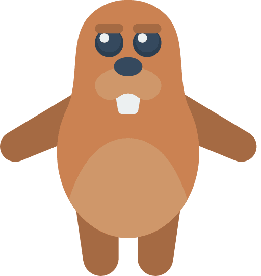 Beaver child kid and baby beaver icon