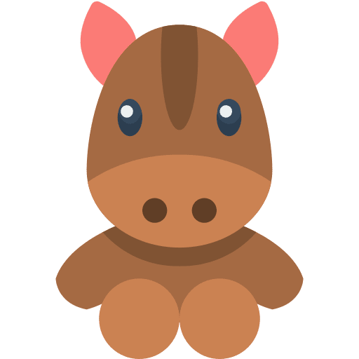 Horse farm animal kid and baby icon