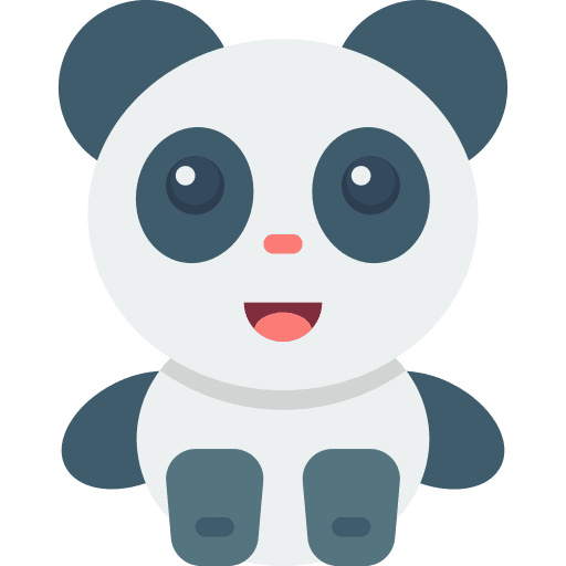 Panda animal toy panda icon