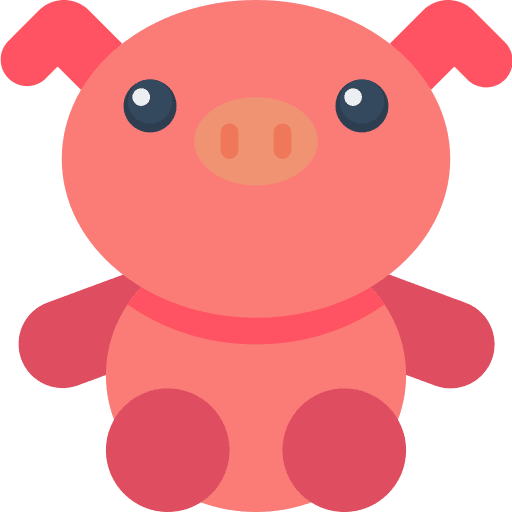 Pig toy child cute icon