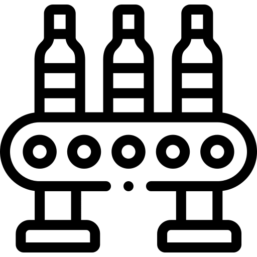 Conveyor band food industry bottle conveyor band icon