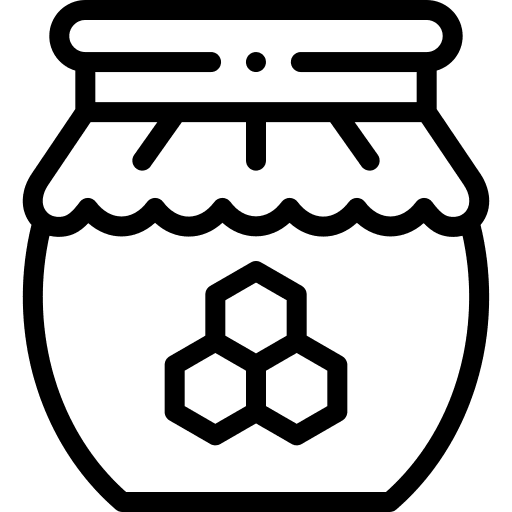 Honey honey jar bee icon