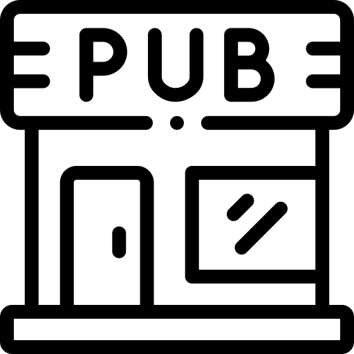 Pub bar architecture food icon