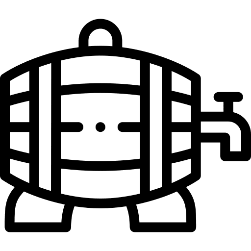 Barrel pub food and restaurant alcoholic drinks icon