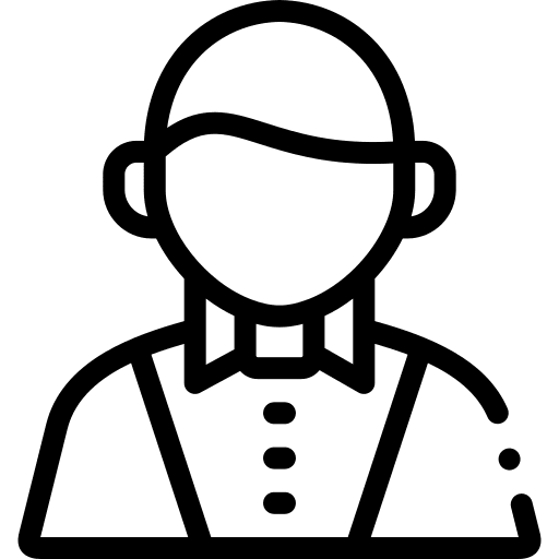 Bartender professions and jobs restaurant occupation icon