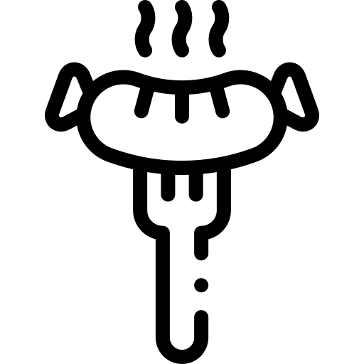 Sausage sausage fork meat icon