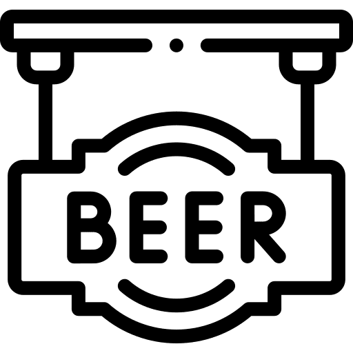 Sign pub restaurant bar icon