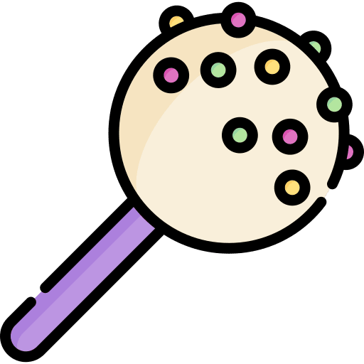Cake pop dessert kid and baby sugar icon