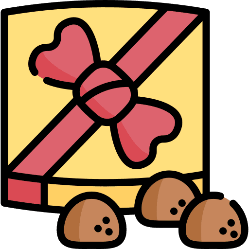 Chocolate box box heart present icon