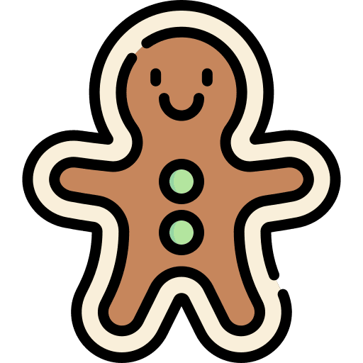 Gingerbread man cookie food and restaurant gingerbread man icon