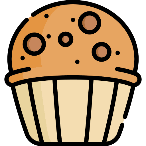 Muffin dessert food and restaurant muffin icon
