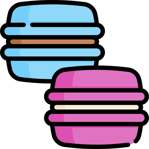 Macaron sweet bakery food and restaurant icon