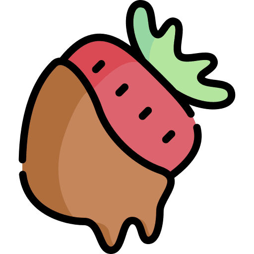 Strawberry fruit sweet chocolate icon
