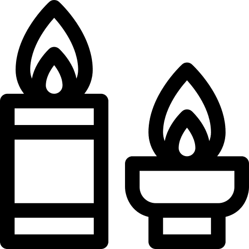 Candles birthday and party scented candle wellness icon