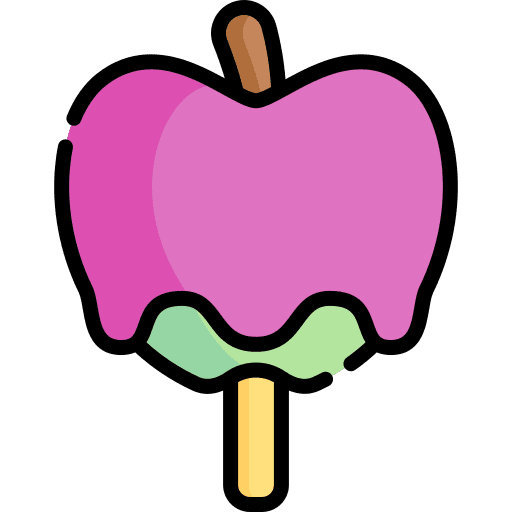 Caramelized apple dessert food and restaurant food icon