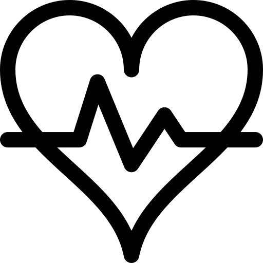 Heart rate cardiogram electrocardiogram heart rate icon
