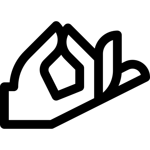 Meditation relaxing hand wellness icon