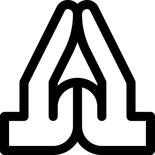 Namaste namaste religion hand icon