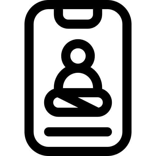 Yoga online exercise video icon