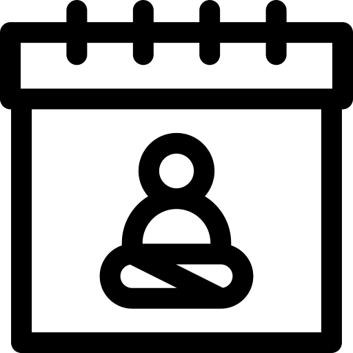 Calendar calendar yoga wellness icon