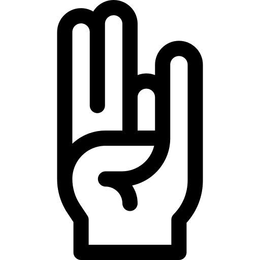 Hand wellness symbol gestures icon