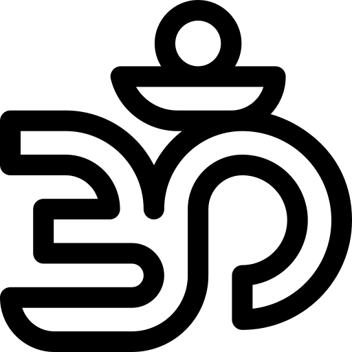 Om om shapes and symbols religious icon