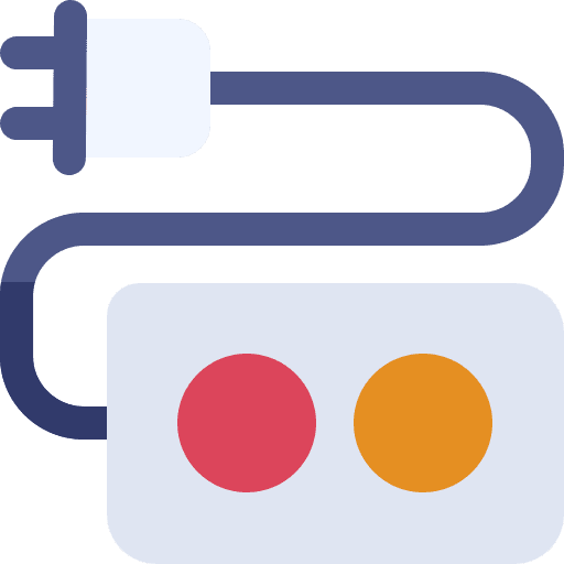 Extension cord energy plug cable icon