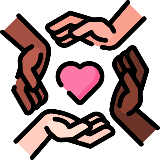 Love tolerance equality hands icon